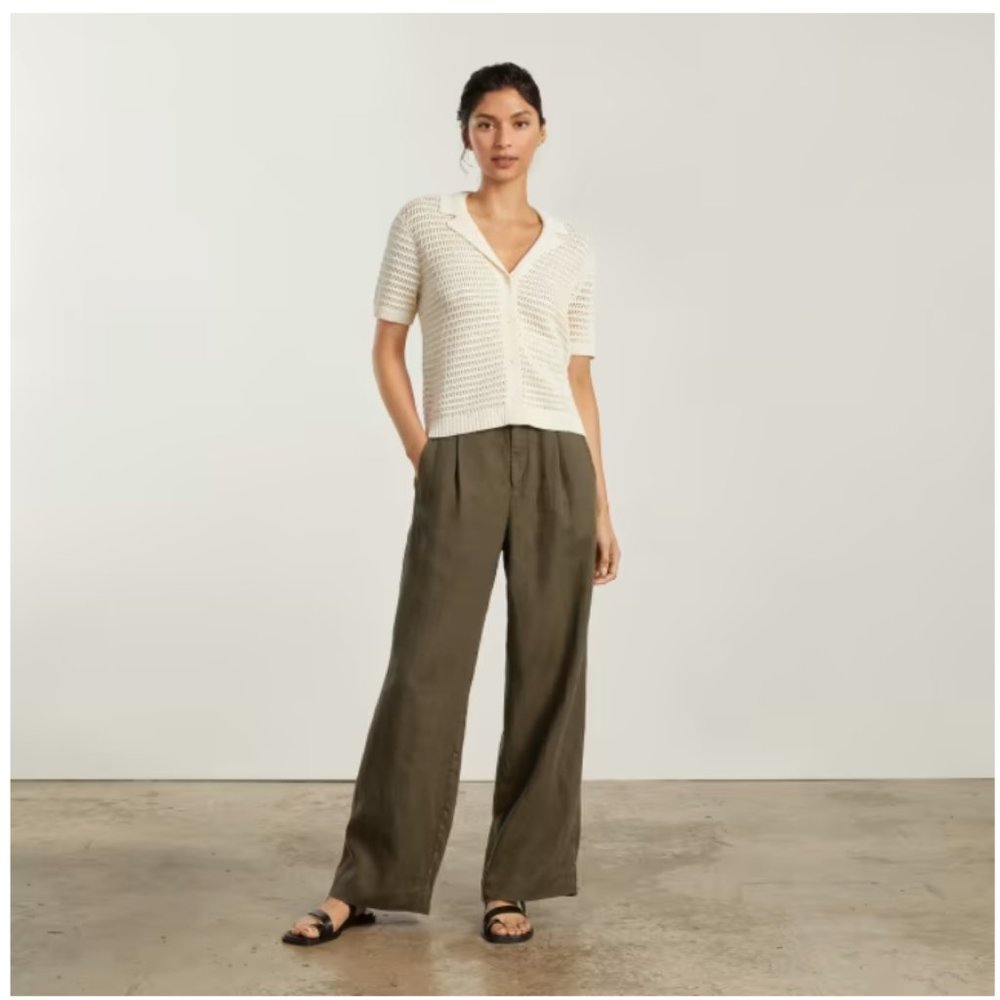 Everlane The Linen Way-High Drape Pant